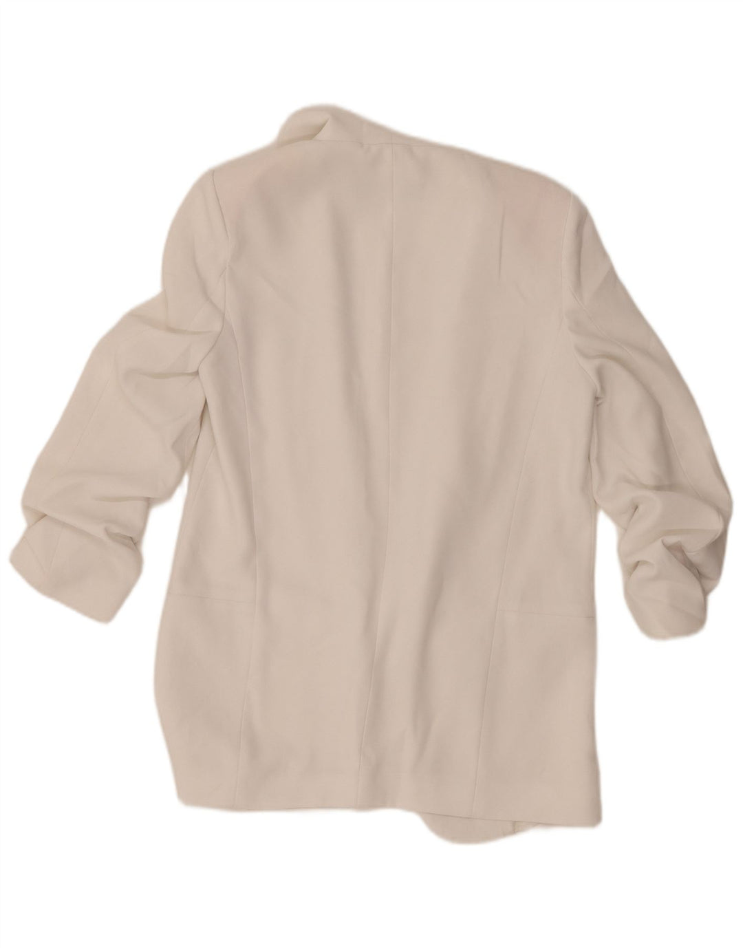 Zara Veste blazer ouverte à manches 3/4 pour femme UK 10 Small Blanc
