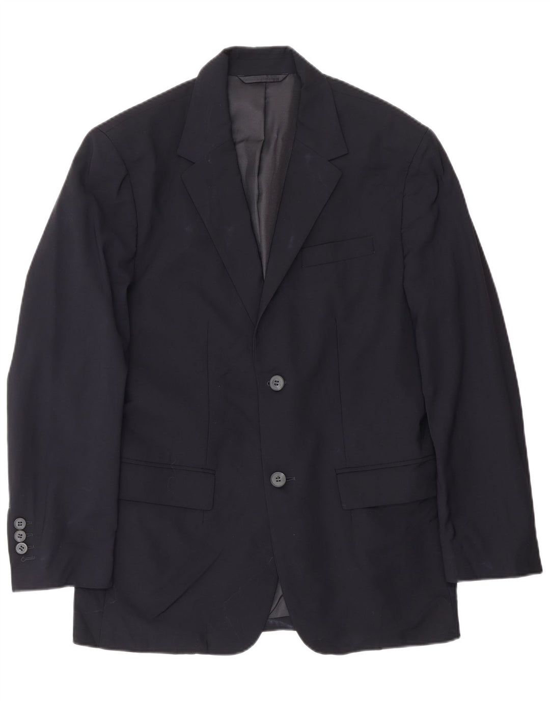 Cos Veste Blazer 2 Boutons Homme EU 46 Petite Laine Bleu Marine