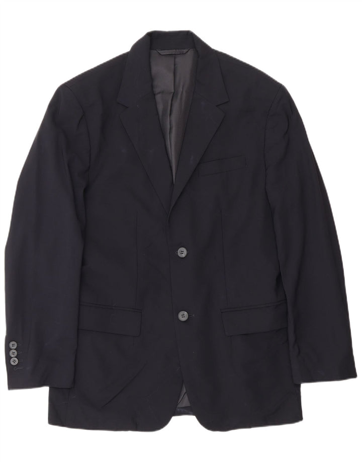 Cos Veste Blazer 2 Boutons Homme EU 46 Petite Laine Bleu Marine
