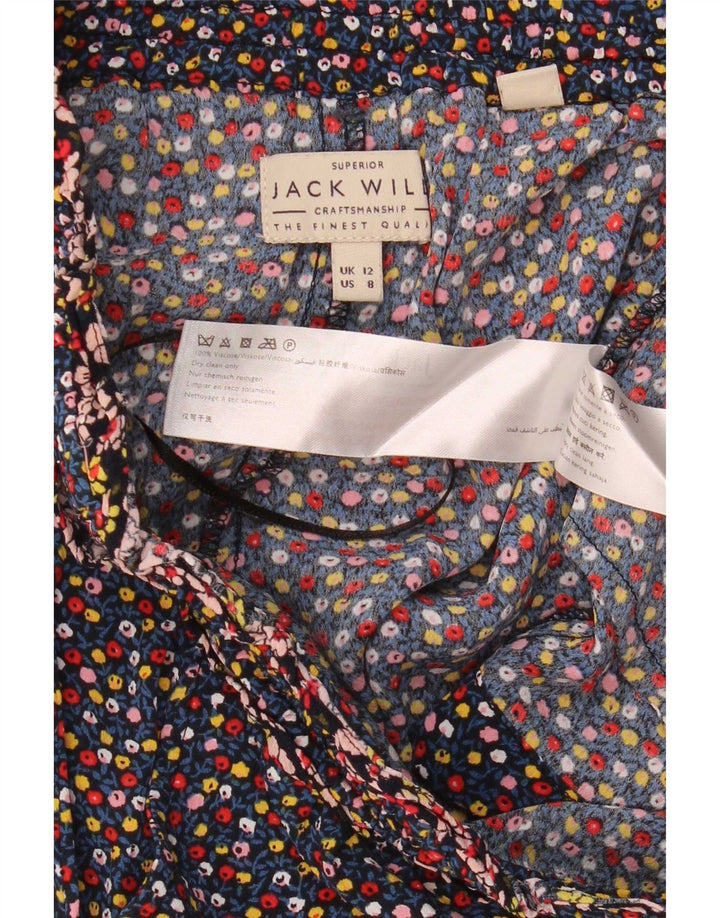Jack Wills Pantalon chaud pour femme UK 12 Medium W30 Viscose florale multicolore