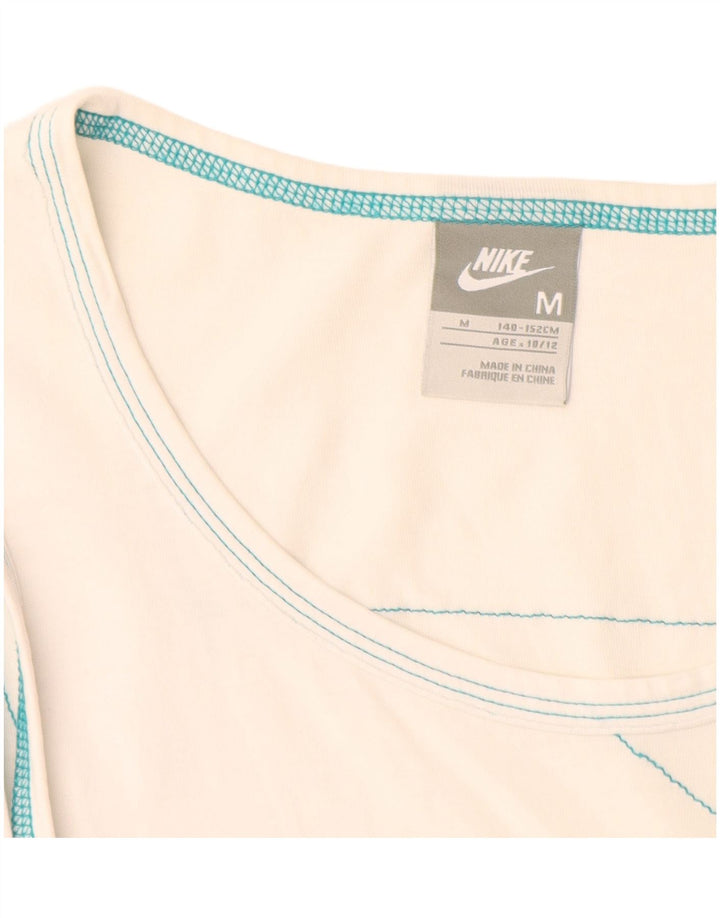 Nike Garçon Graphic Débardeur 10-11 ans Polyester Blanc Moyen
