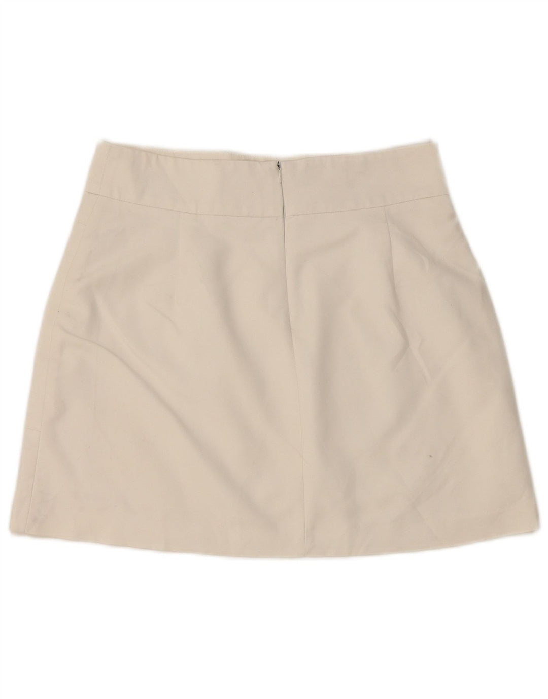 Zara Femme Mini Jupe Moyenne W28 Coton Blanc
