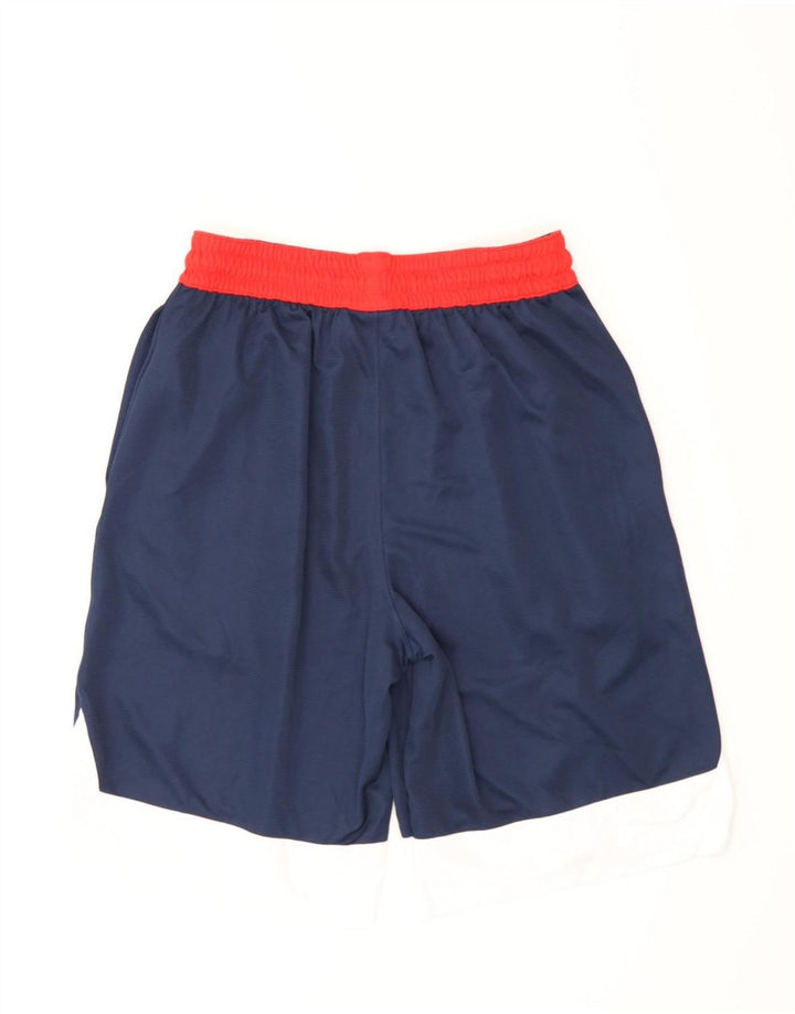 Nike Short de sport Dri Fit pour homme Taille S Bleu marine Colorblock Polyester