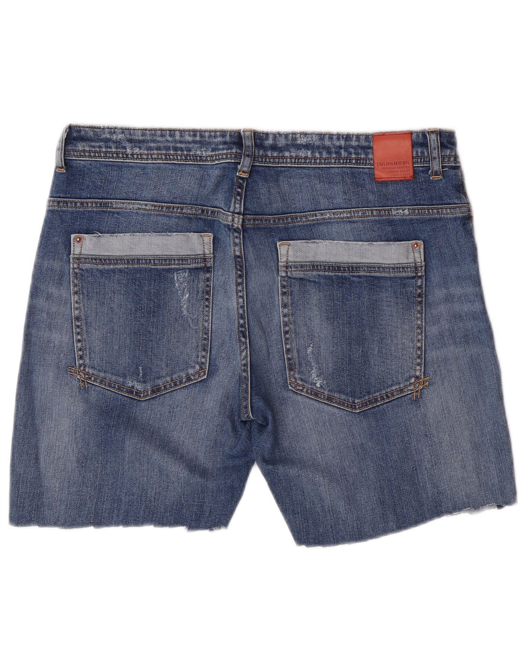 Zara Short en jean pour femme EU 40 Medium W30 Bleu Floral