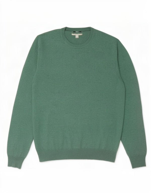 Marks & Spencer Pull à col rond pour homme XL en coton vert