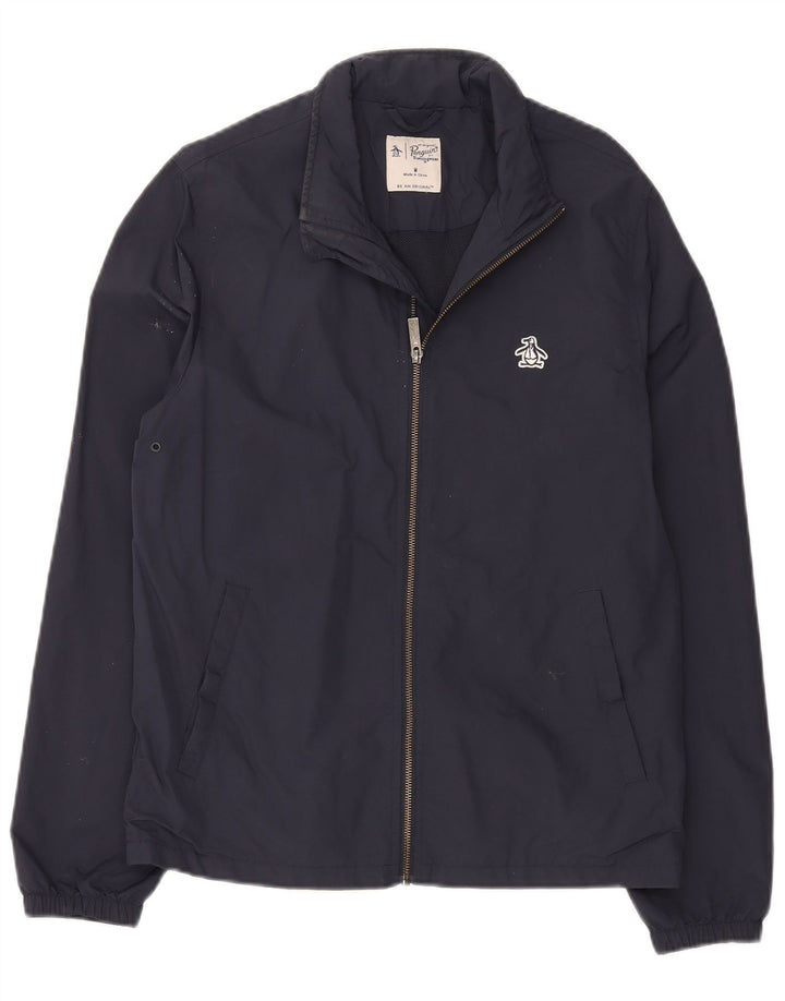 Penguin Veste Bomber Homme UK 38 Medium Bleu Marine Nylon