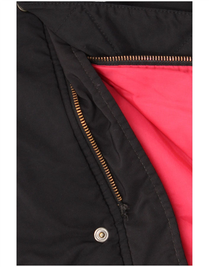 Lee Manteau rembourré à capuche pour femme UK 10 Small Noir