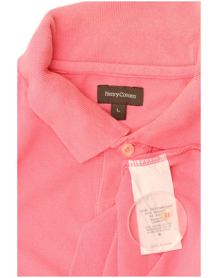 Henry Cottons Polo Homme Grand Rose Coton