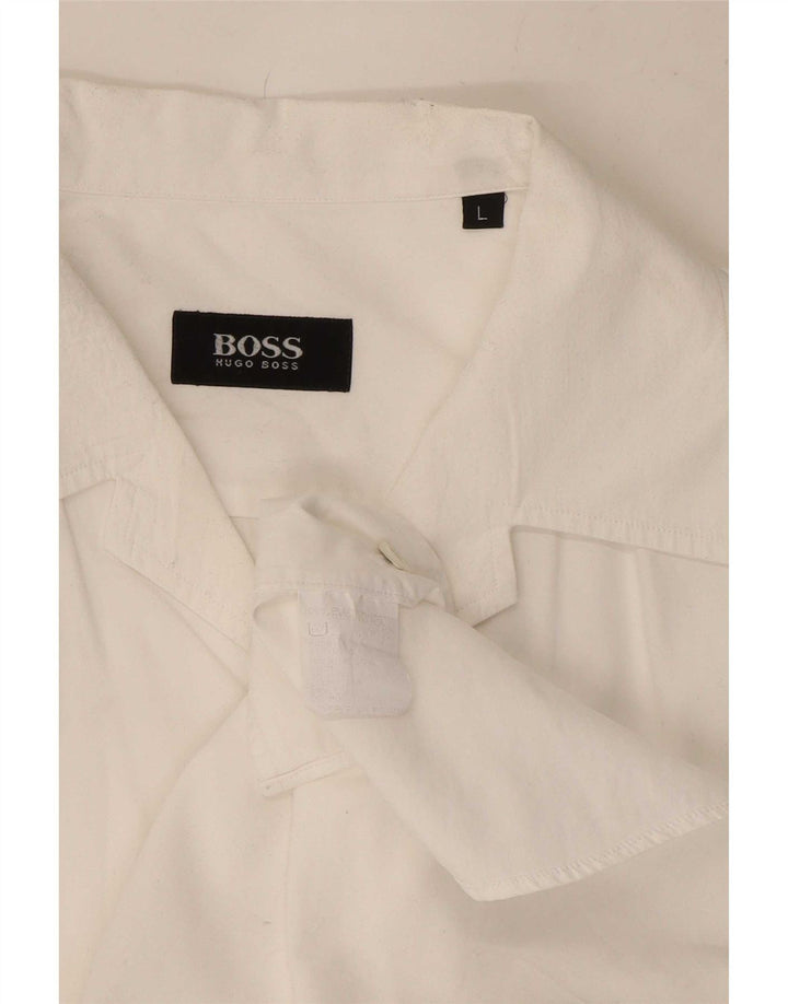 Hugo Boss Chemise Homme Grand Blanc Coton