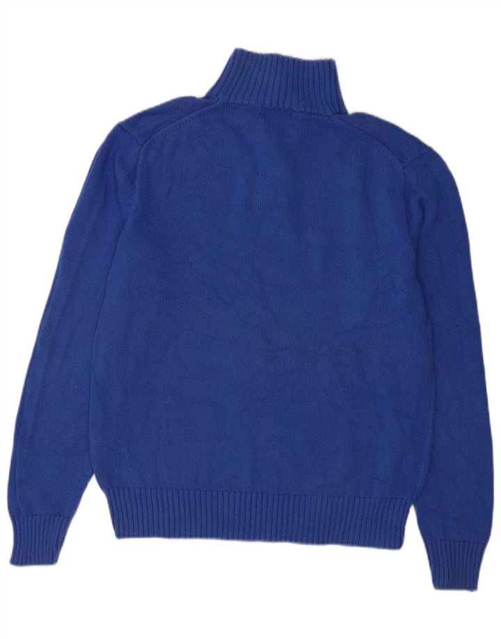 POLO RALPH LAUREN Pull Col Boutonné Homme Bleu Moyen Coton