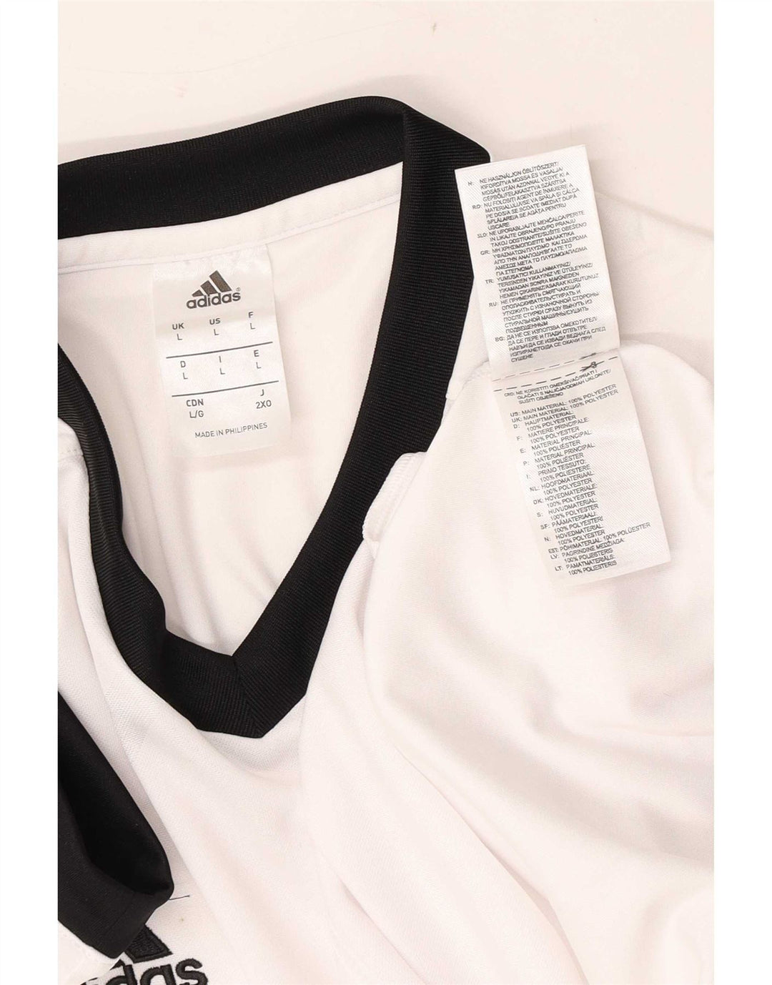 Adidas Hommes Climalite T-Shirt Haut Grand Blanc Polyester