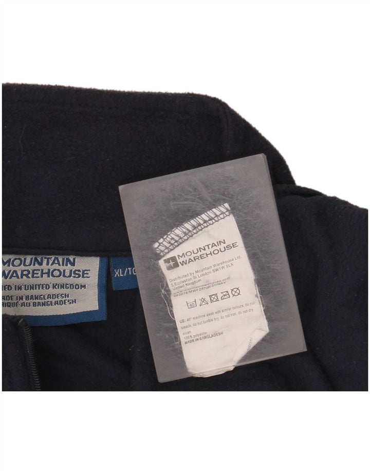 MOUNTAIN WAREHOUSE Pull Polaire Col Zippé Homme XL Bleu Marine Polyester