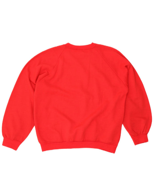 Vintage Womens Snoopy & Woodstok Graphic Sweatshirt Jumper UK 16 Large Red