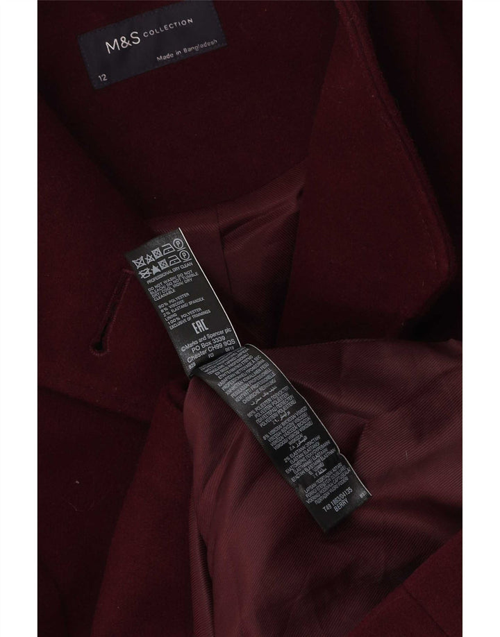 Marks & Spencer Manteau pour femme UK 12 Polyester bordeaux moyen