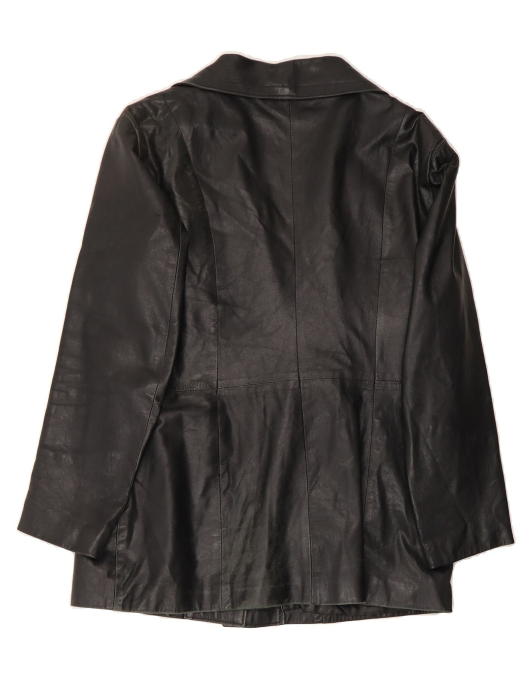 VINTAGE Womens Leather Jacket UK 14 Medium Black Vintage Vintage and Second-Hand Vintage from Messina Hembry 
