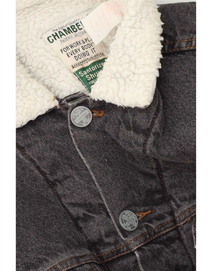 Chambers Veste en jean Sherpa pour homme UK 38 Gris moyen Coton