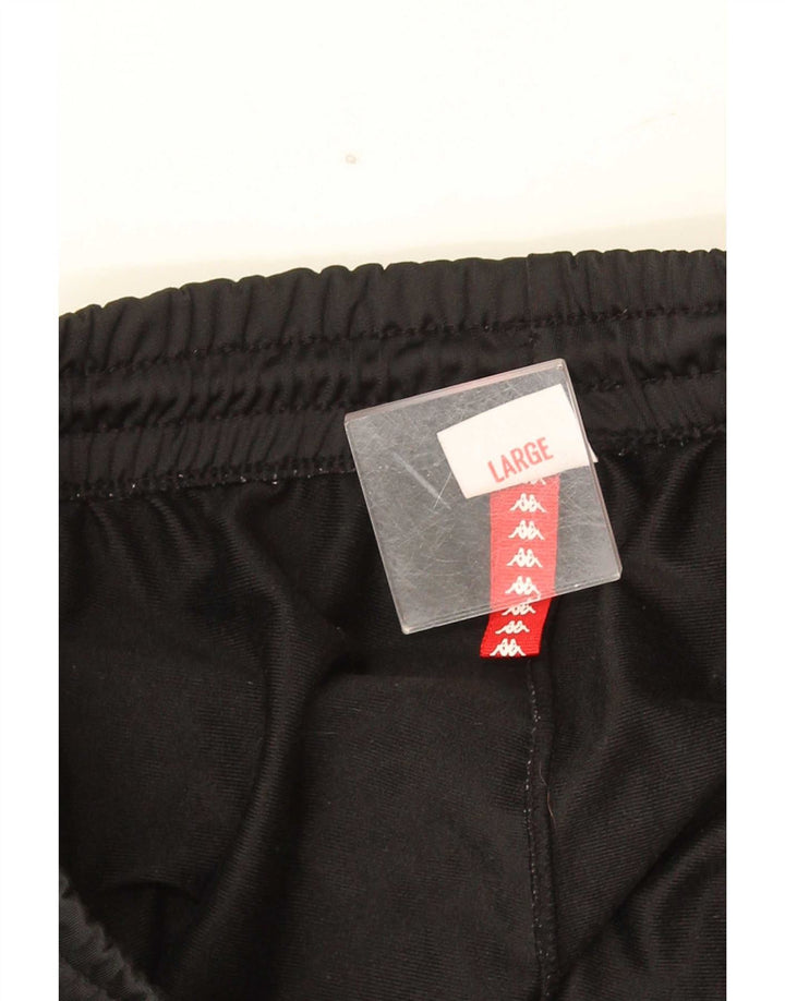 Kappa Pantalon de Survêtement Graphique Homme Large Noir Colourblock