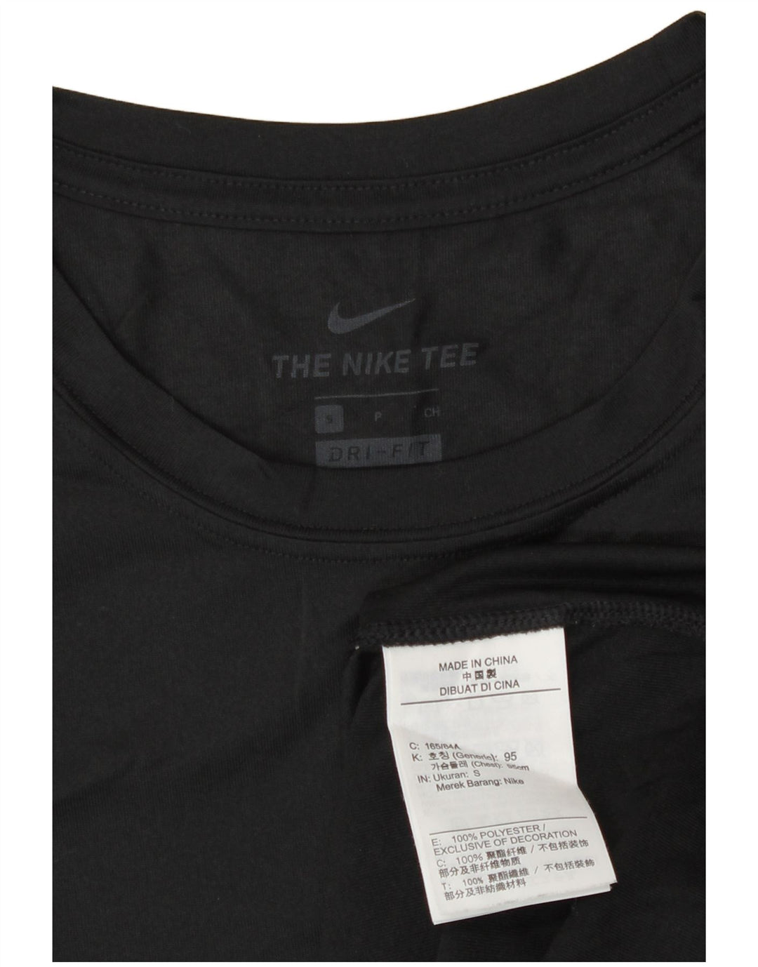 Nike Hommes Dri Fit T-Shirt Haut Petit Noir Polyester