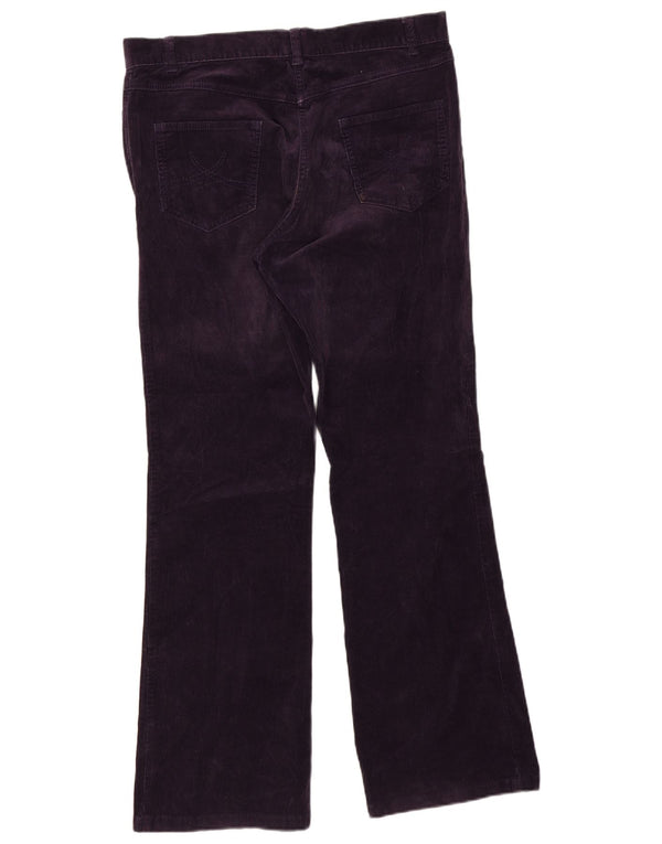 Marks & Spencer Pantalon taille haute en velours côtelé pour femme UK 14 Large W34 L29 Pur