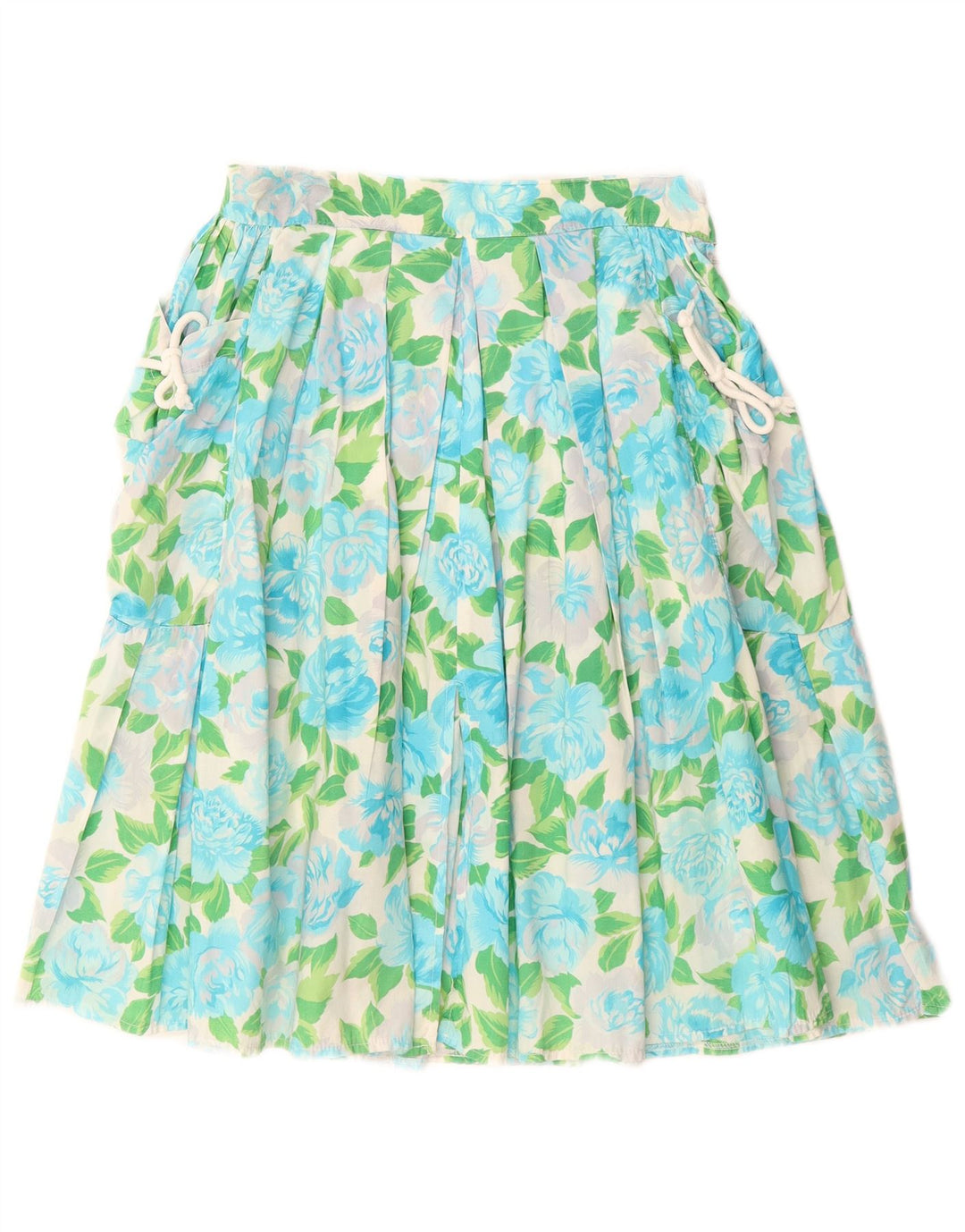 BENETTON Womens Pleated Skirt IT 44 Medium W28  Multicoloured Floral