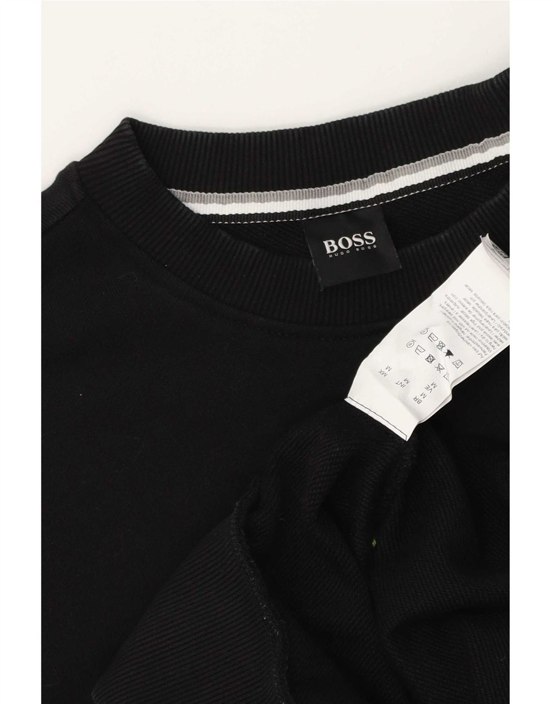 HUGO BOSS Sweat-shirt graphique en coton noir moyen |