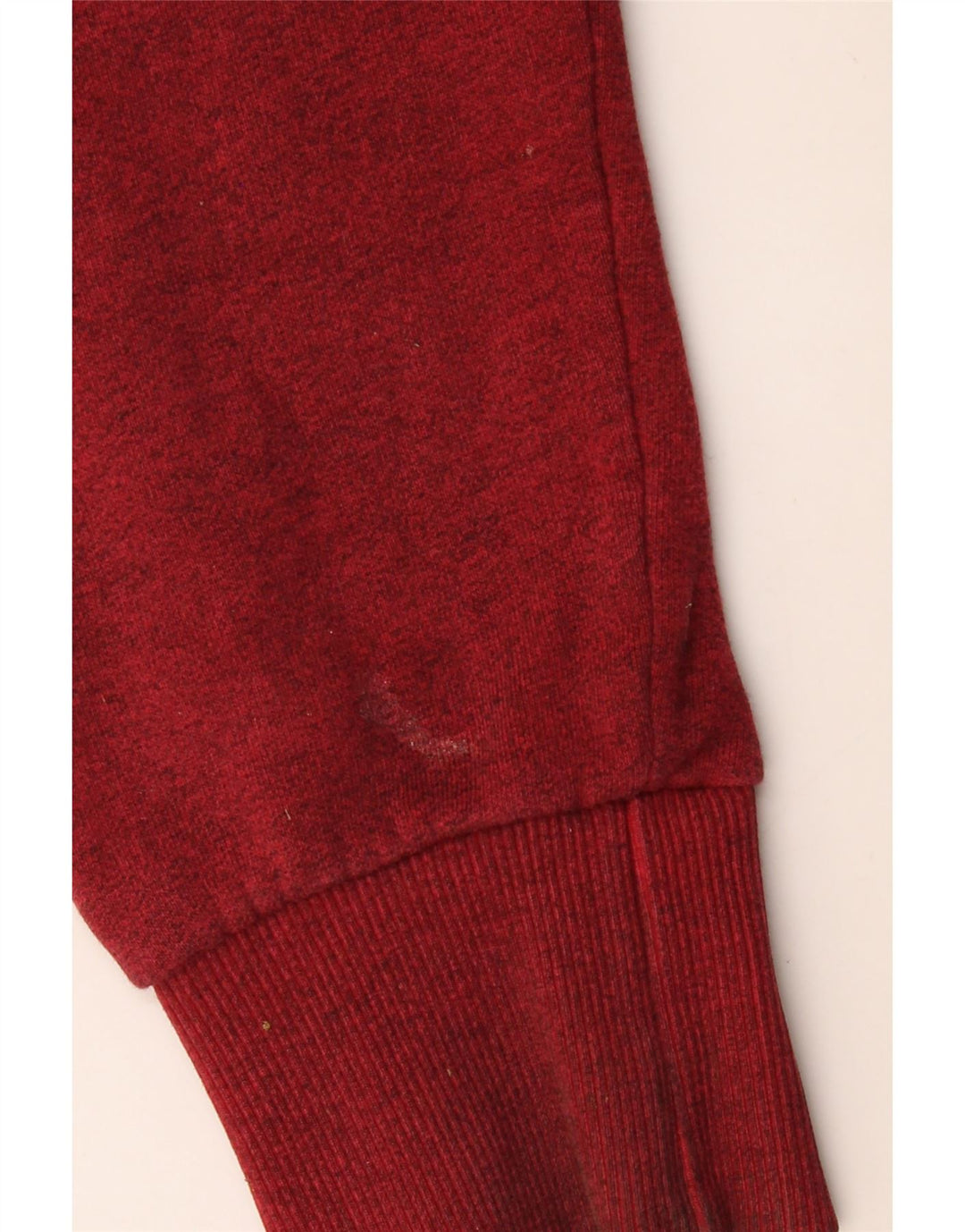 SUPERDRY Pull à capuche XL pour homme en coton moucheté bordeaux