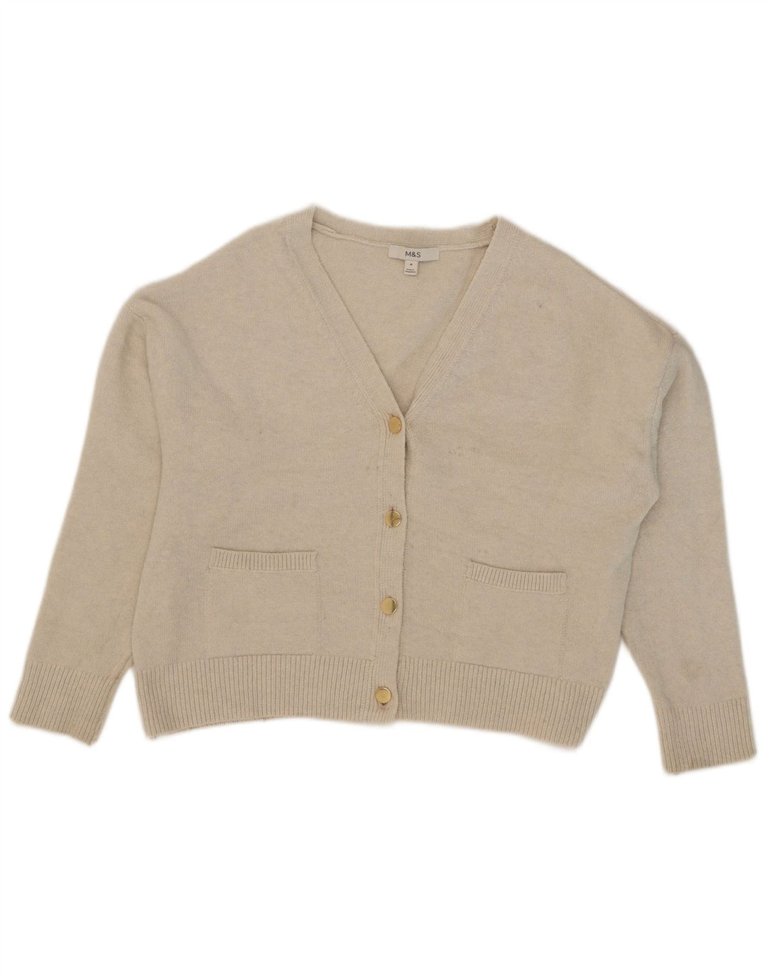 Marks & Spencer Pull cardigan surdimensionné pour femme UK 14 Beige moyen