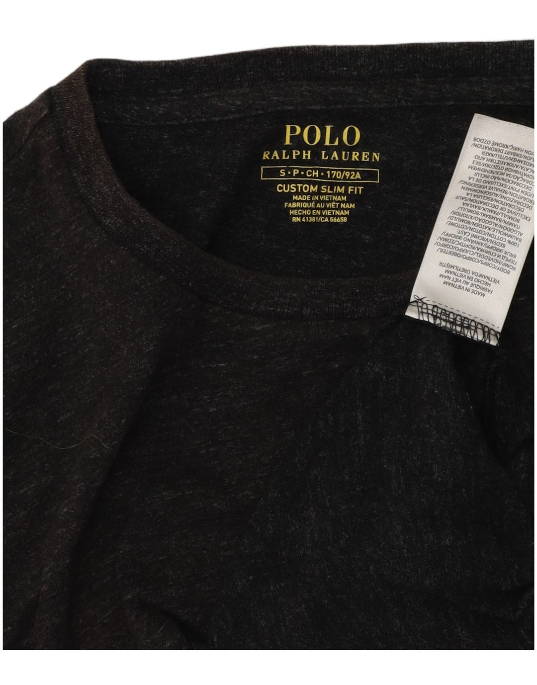 POLO RALPH LAUREN T-Shirt Slim Fit personnalisé pour hommes, petit gris moucheté