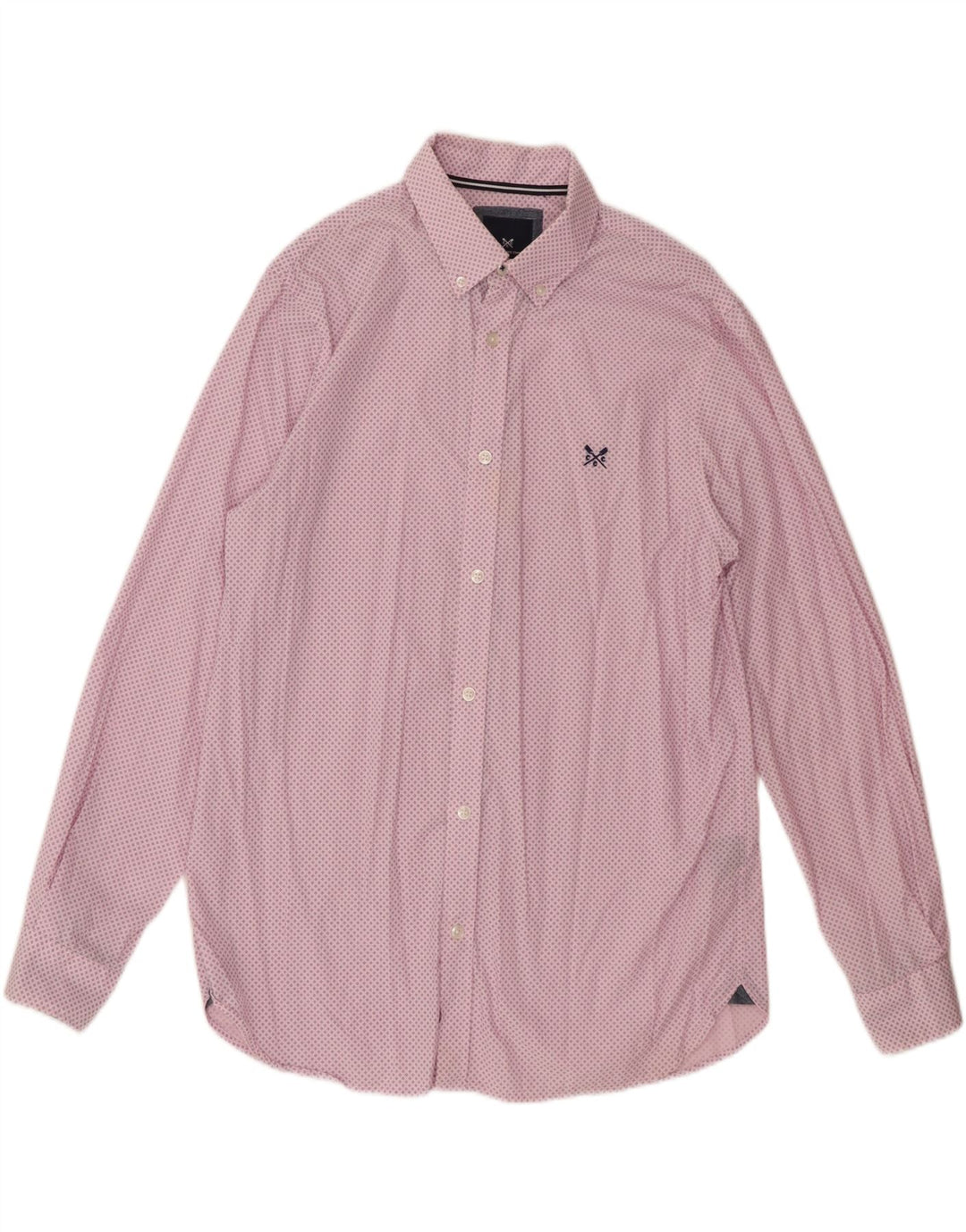 Crew Clothing Chemise Classique Homme Rose Moyen à Pois Coton