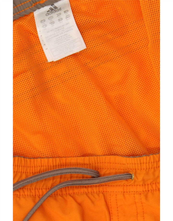 Adidas Short de bain graphique pour homme 2XL Orange Colourblock Polyester