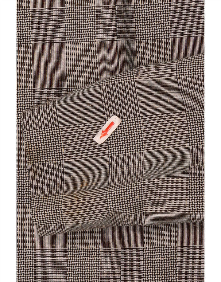 Mansfield Veste blazer à 6 boutons pour femme UK 18 XL Gris à carreaux Polyester