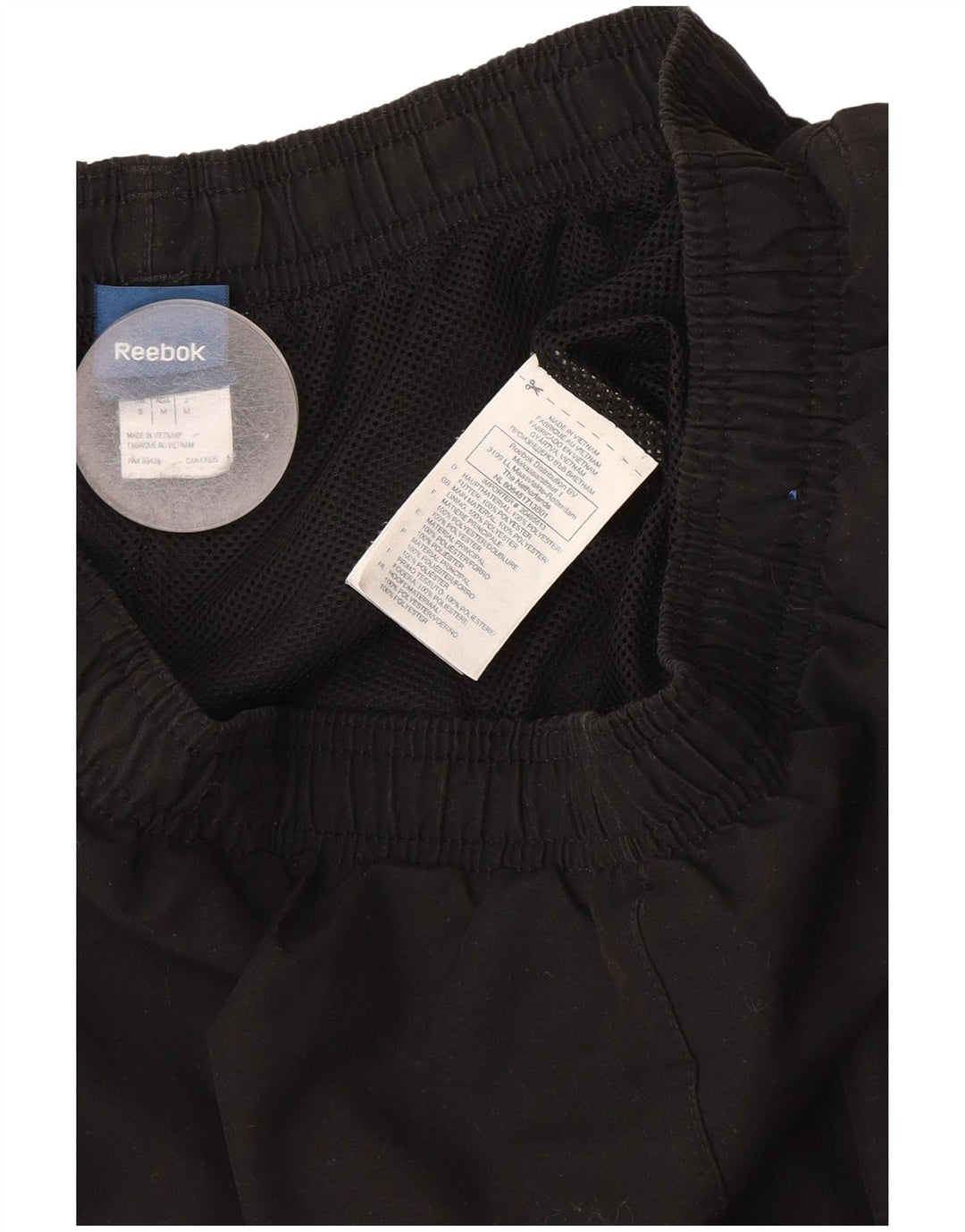 Reebok Pantalon de Survêtement Joggers Homme Petit Noir Polyester