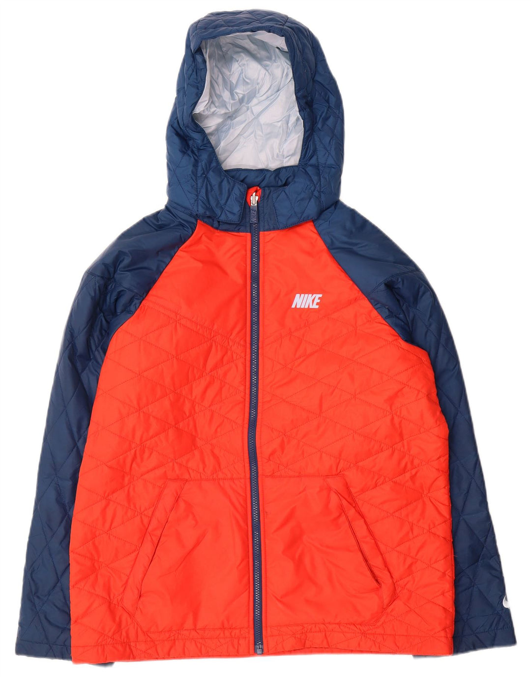 Nike Veste matelassée à capuche pour garçon 13-14 ans XL Orange Colorblock Polyester