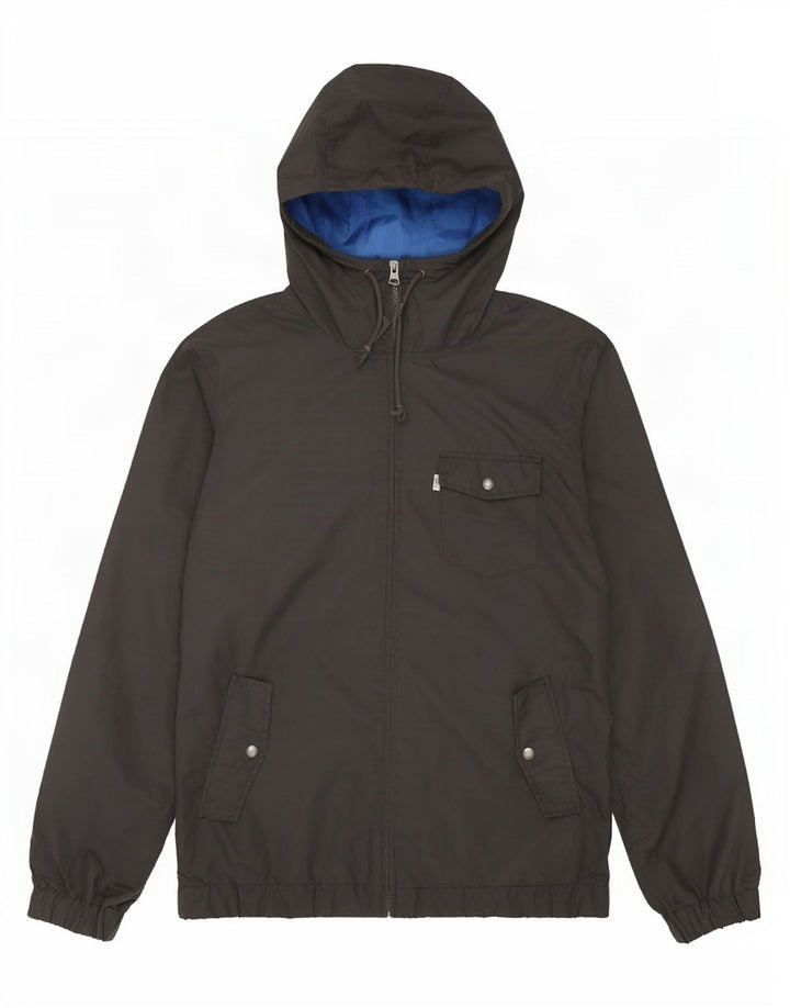 Levi's Veste coupe-vent à capuche pour homme UK 38 Noir moyen Polyester