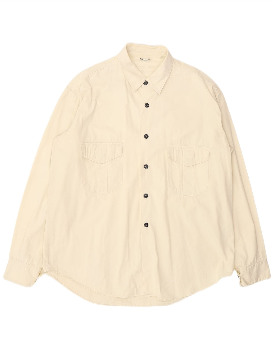 STONE ISLAND Chemise Homme 2XL Blanc Cassé Coton Classique