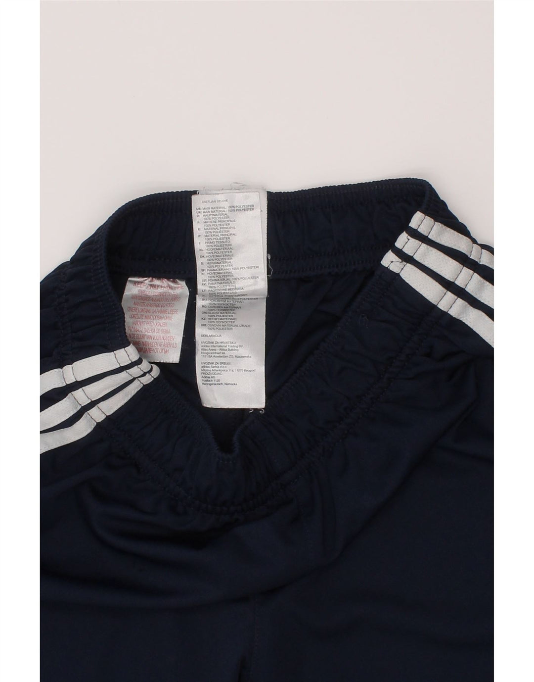 Adidas Short de Sport Garçon 11-12 Ans Bleu Marine Polyester