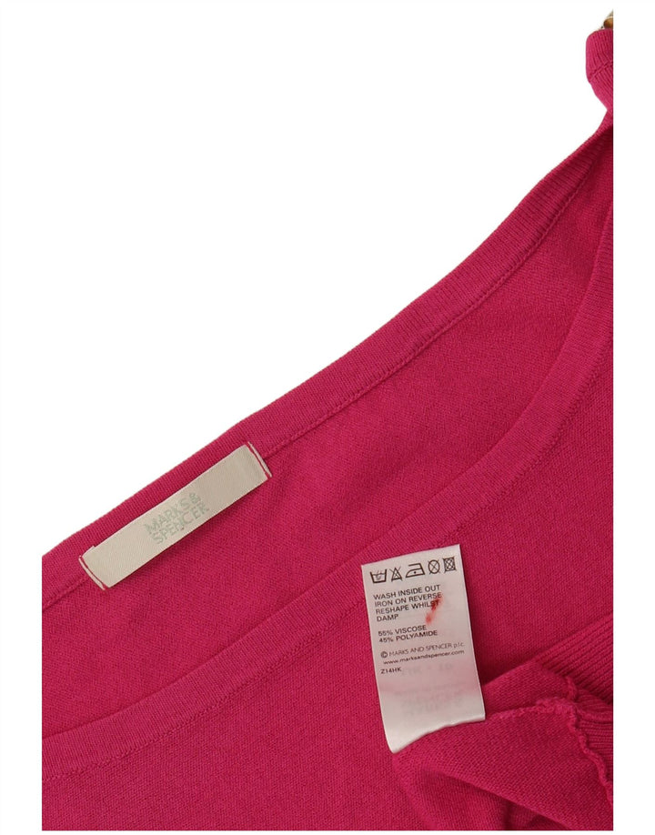 Marks & Spencer Chemisier court à épaules dénudées pour femme UK 10 Petit Rose