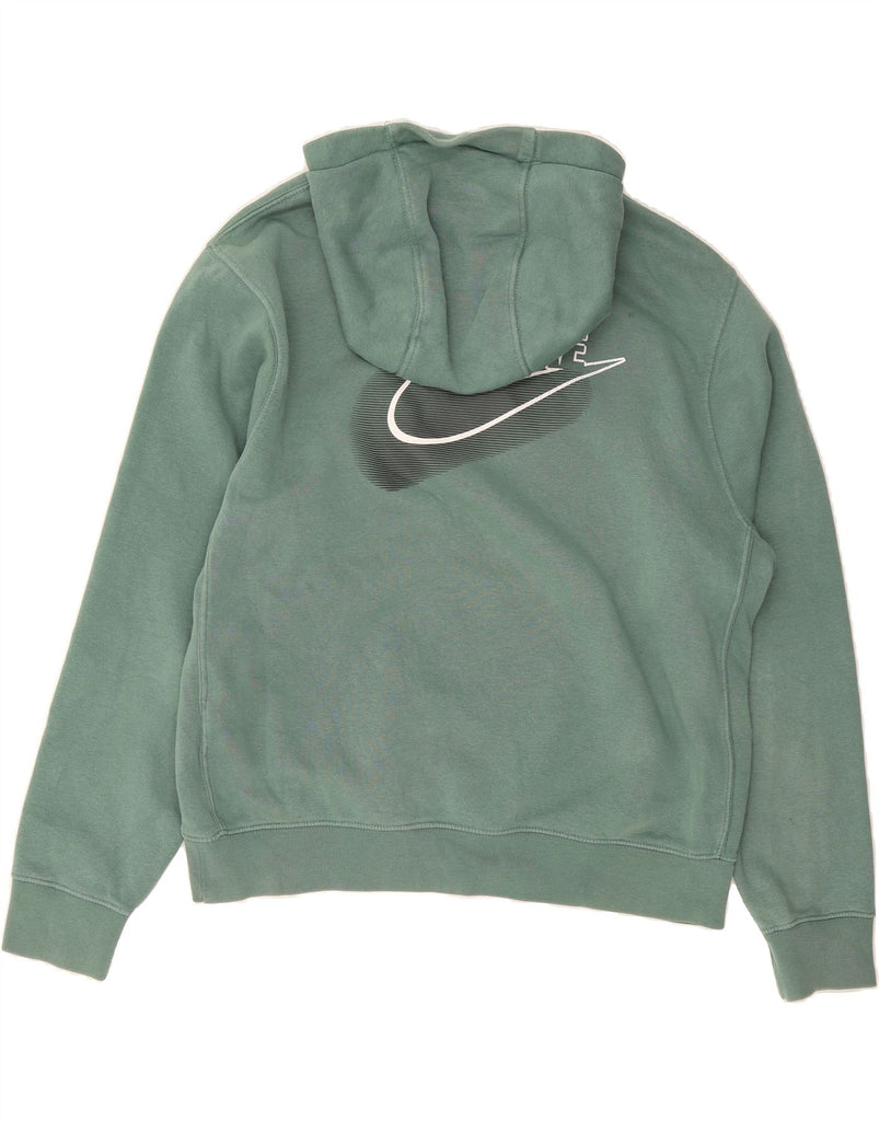 NIKE Mens Graphic Hoodie Jumper Medium Green Cotton Vintage Nike and Second-Hand Nike from Messina Hembry 