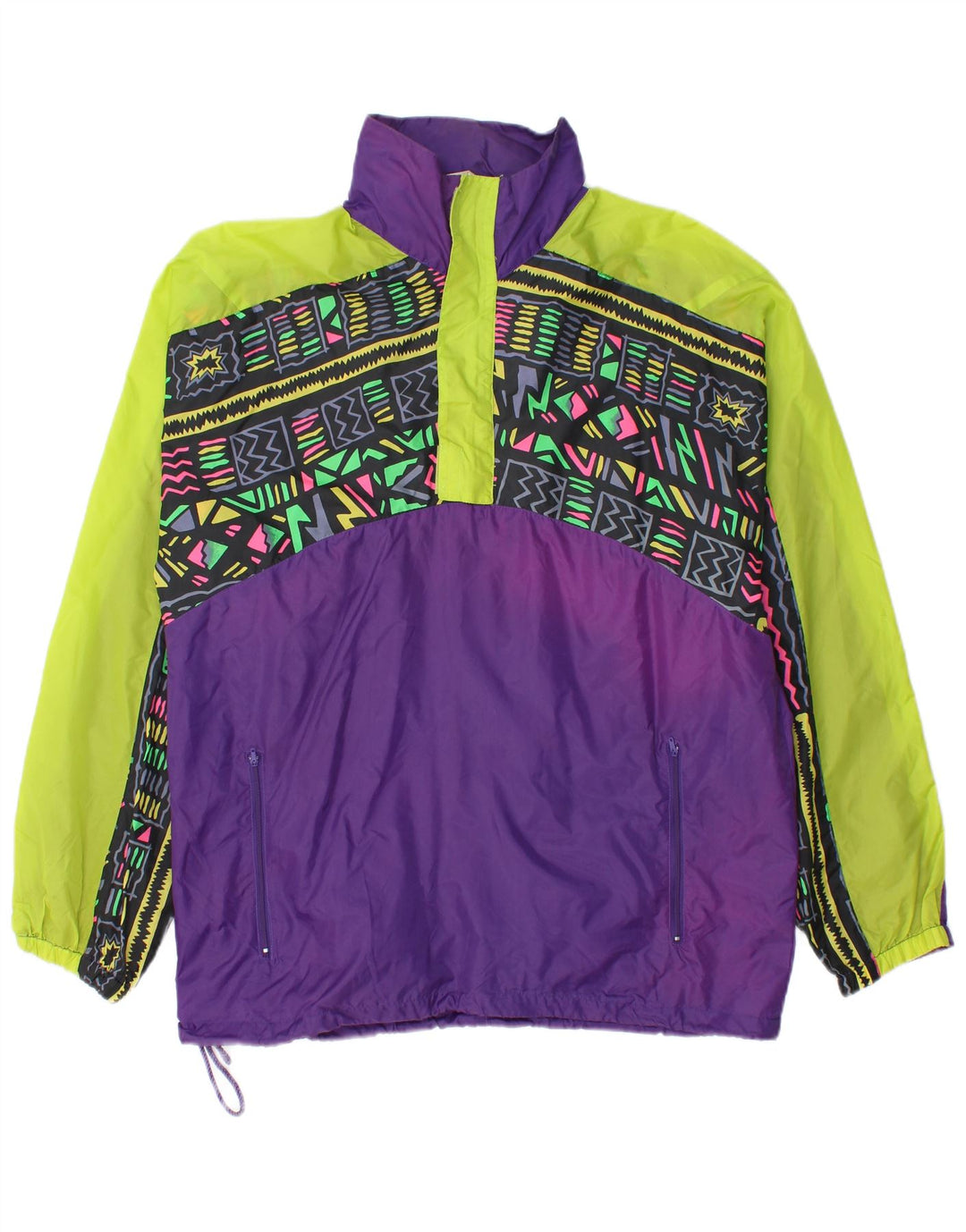 veste de pluie homme vintage UK 38 Polyamide géométrique violet moyen