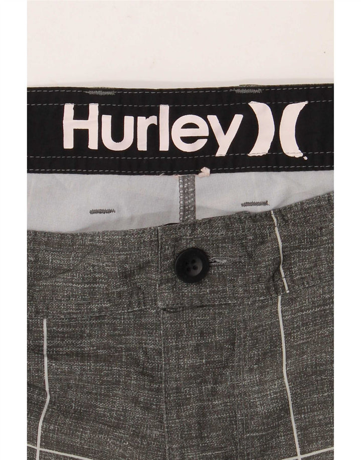 Hurley Short Chino Homme W34 Large Gris Géométrique