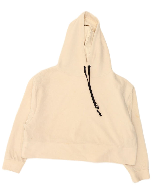 Zara Pull à capuche surdimensionné en velours pour femme UK 14 Beige moyen