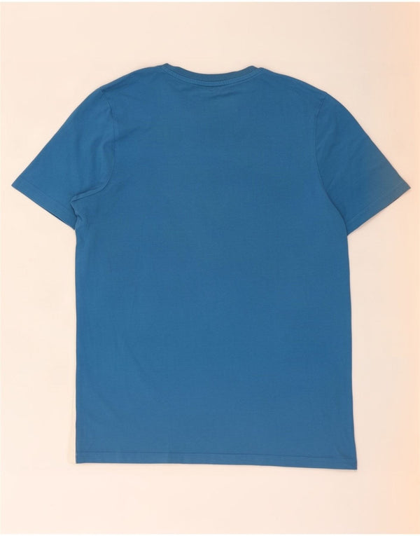 Jack & Jones T-Shirt Graphique Homme Bleu Moyen Colorblock Coton