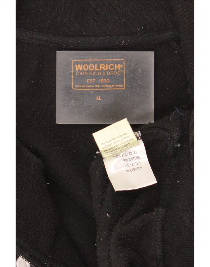 Woolrich Veste Polaire Graphique Femme UK 18 XL Noir Polyester