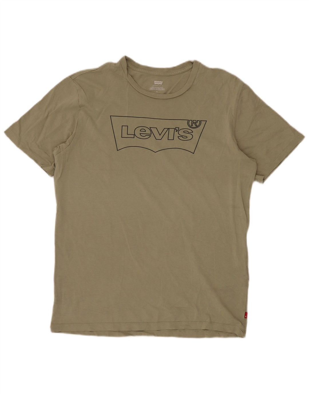 LEVI'S Tee-Shirt Graphique Homme Kaki Moyen Coton
