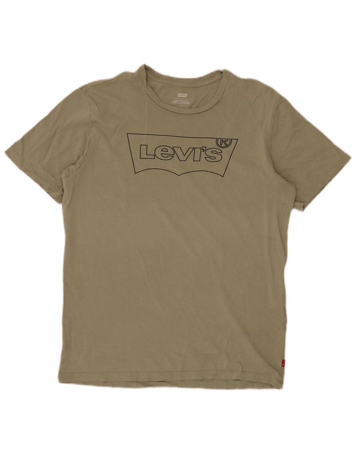 LEVI'S Tee-Shirt Graphique Homme Kaki Moyen Coton