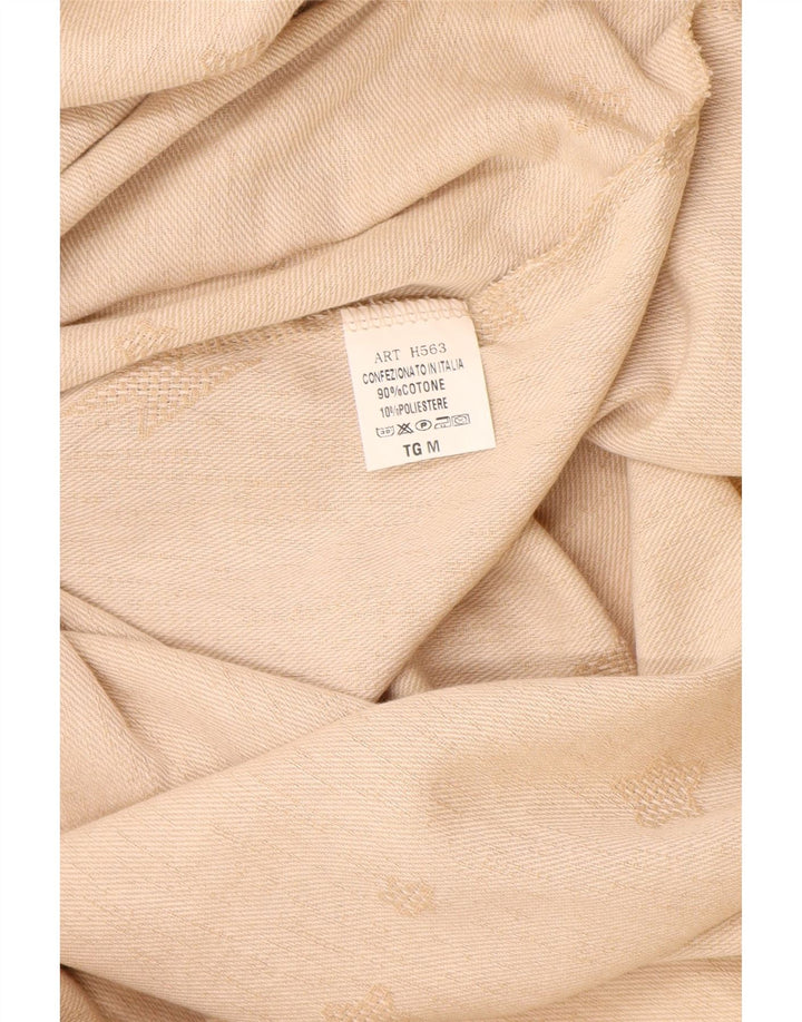 KIKISIX Robe longue sans manches à motif abstrait pour femme UK 44 Beige moyen