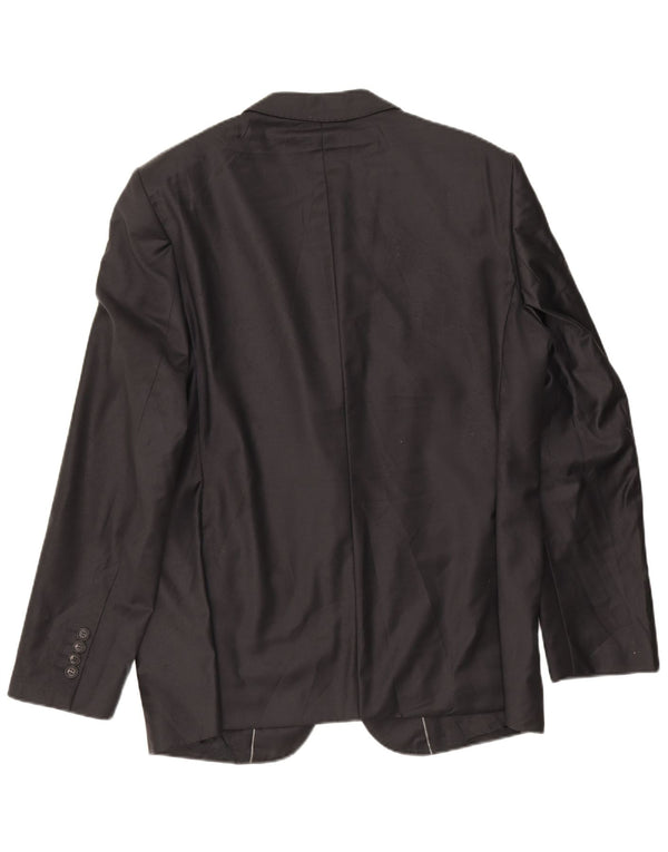 Zara Veste blazer à 2 boutons pour homme EU 56 XL Laine noire