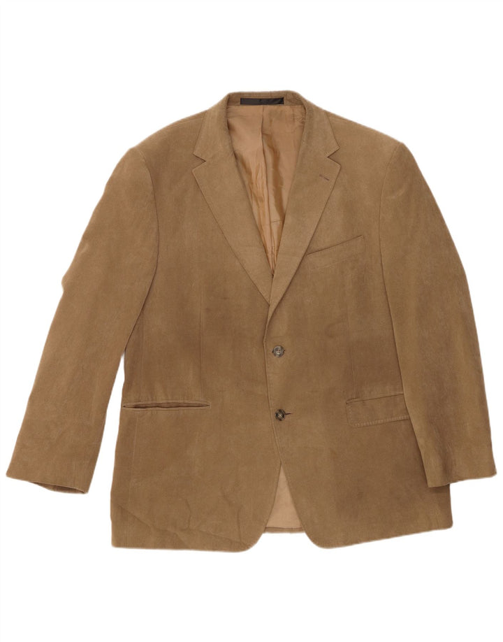 Marks & Spencer Veste blazer à 2 boutons pour homme UK 42 Large Beige Polyester