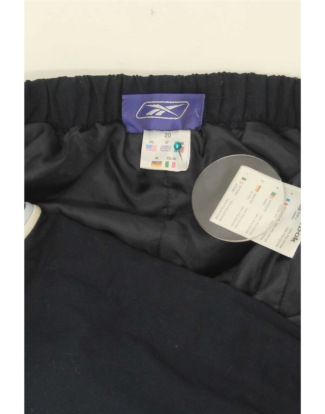 Reebok Bermuda Sport Short Femme UK 20 2XL Bleu Marine Polyester