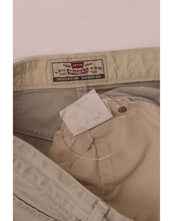 Levi's Short en jean classique pour homme Large W33 Coton beige
